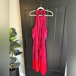 Lane Bryant colorful pleated dress